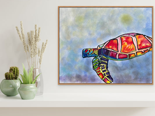 Red Turtle  Viktor Bevanda Prints and canvas - available in more sizes