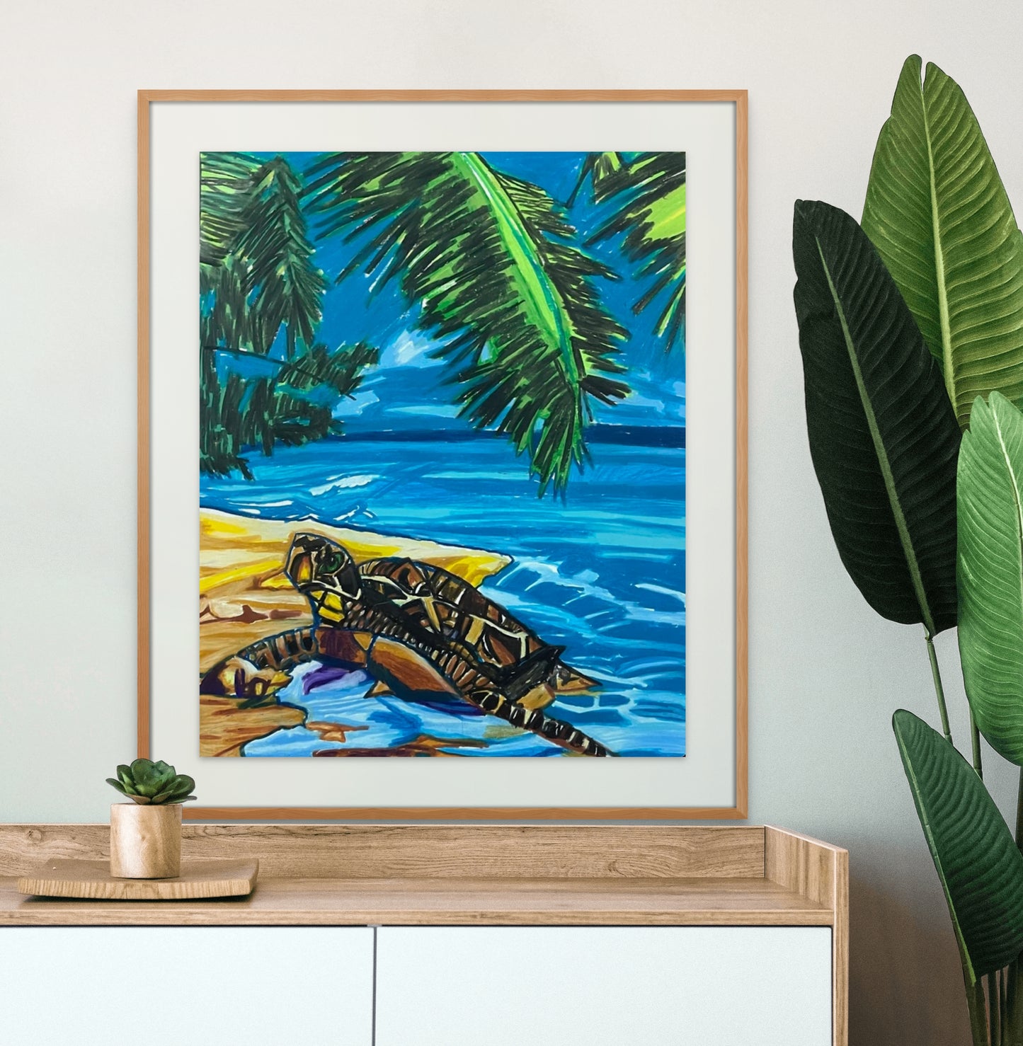 Sea Turtle on the Beach Viktor Bevanda Prints and canvas - available in more sizes